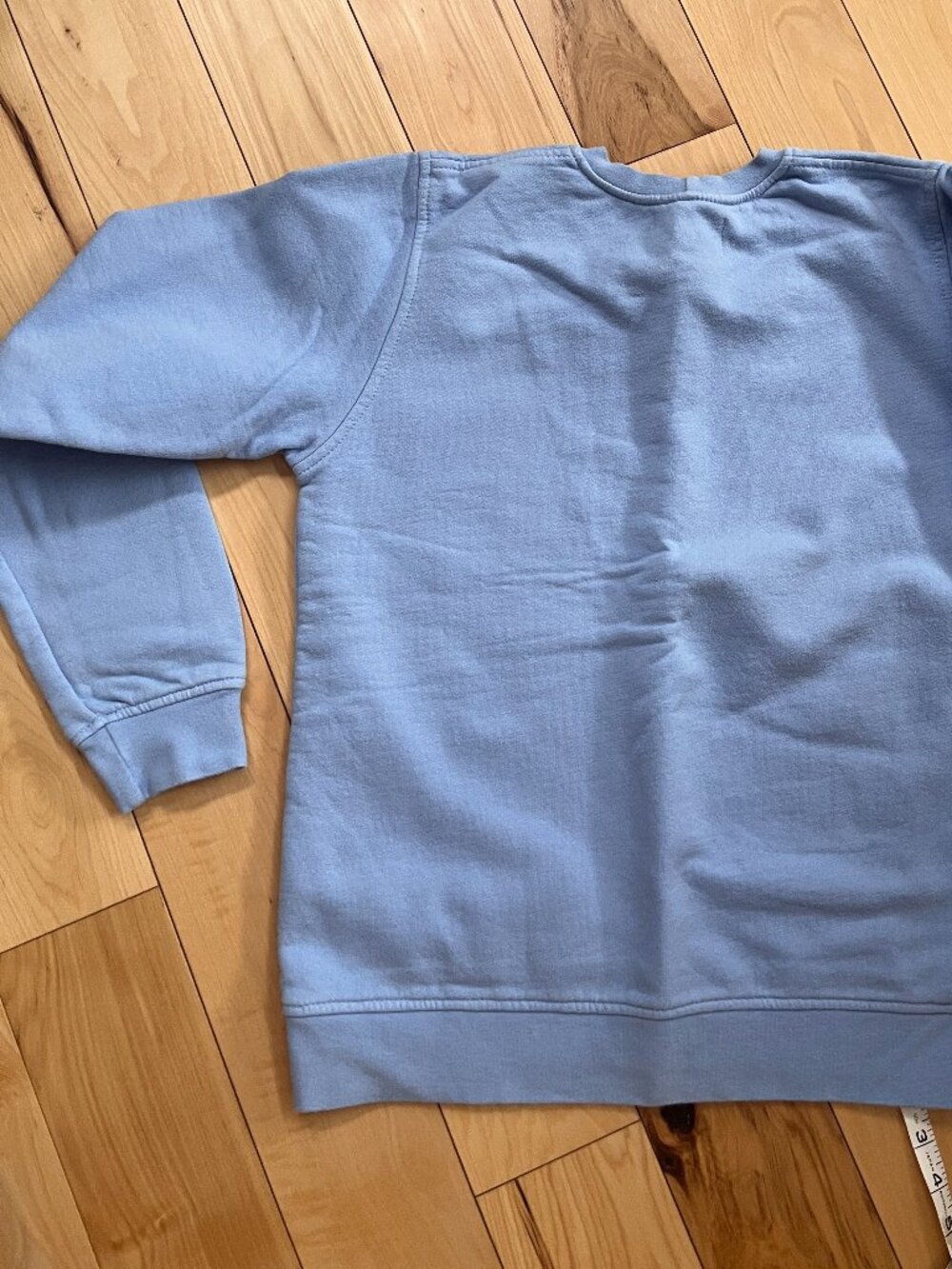 Okayok sweatshirt -  periwinkle blue with coloured pattern on front. Size sm-med - Picture 5 of 7
